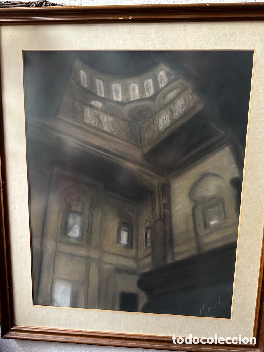 Otros objetos de arte: Cuadro pintado a la tiza estudio de la luz - Foto 1