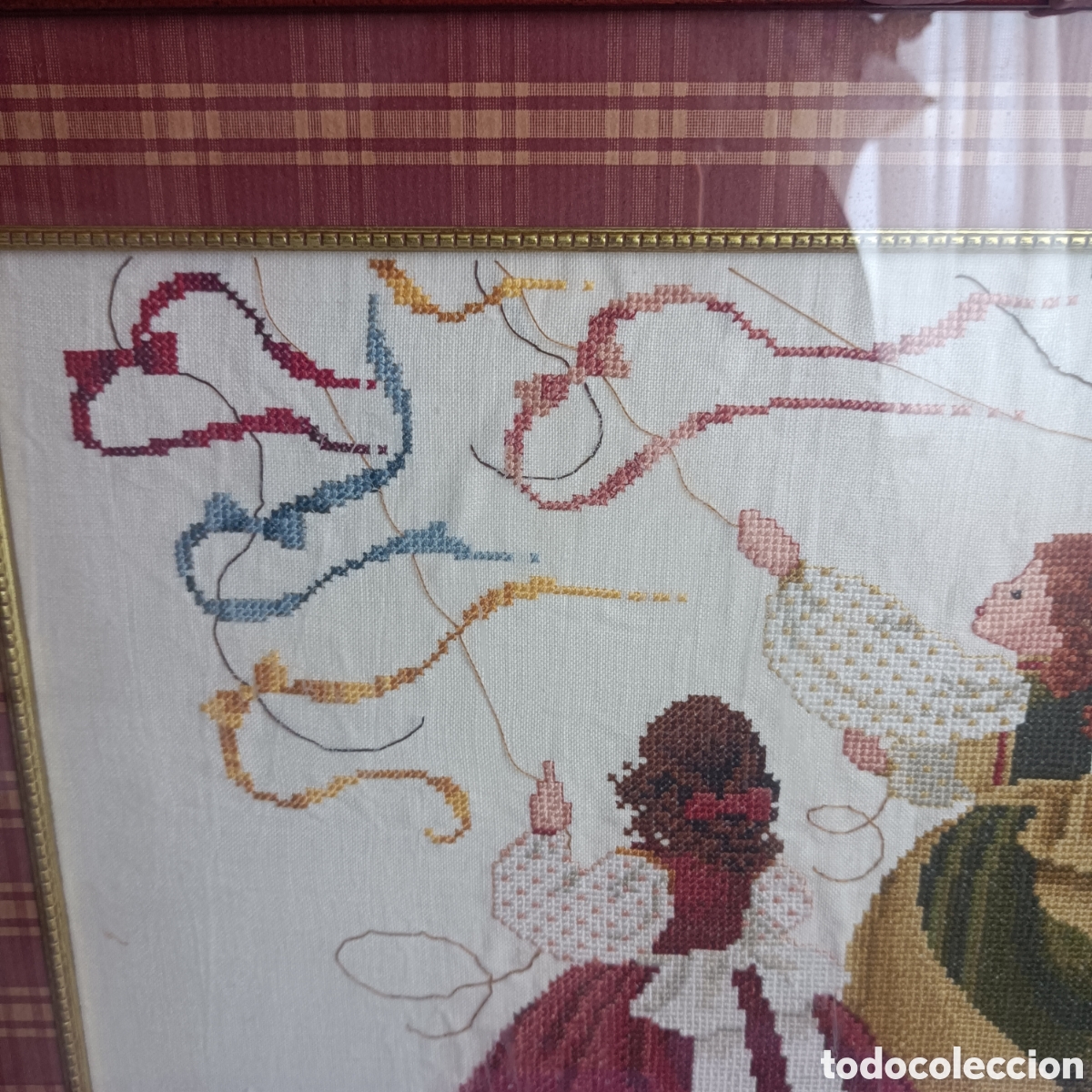Otros objetos de arte: Cuadro punto de cruz cometas - Foto 4