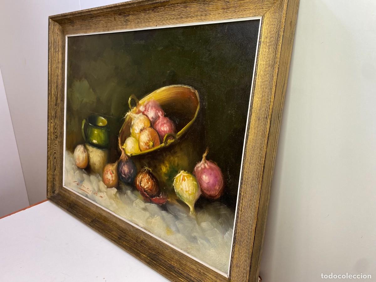 Otros objetos de arte: BODEG&Oacute;N ANTIGUO OLEO SOBRE LIENZO - Foto 1