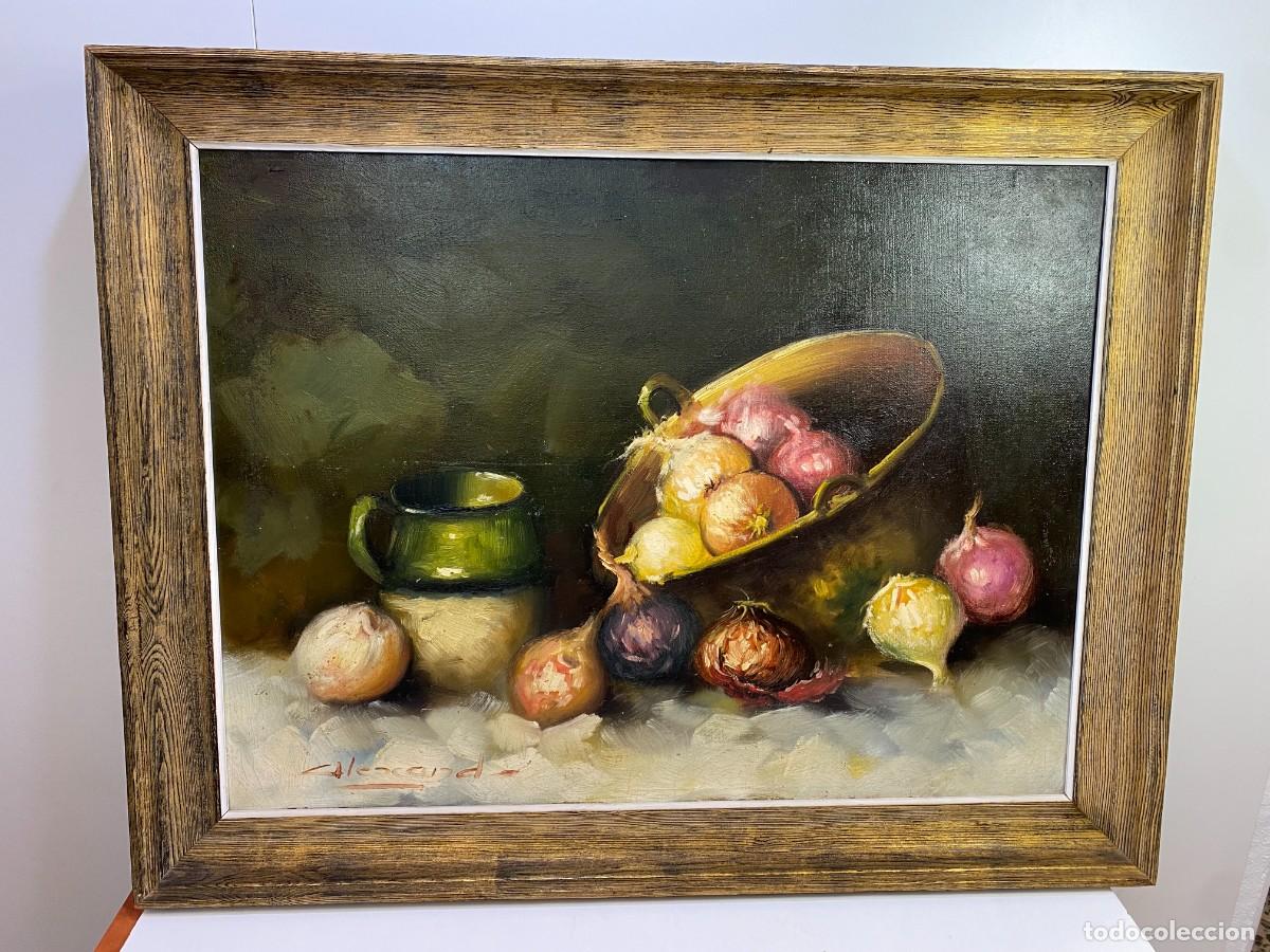 Otros objetos de arte: BODEG&Oacute;N ANTIGUO OLEO SOBRE LIENZO - Foto 2
