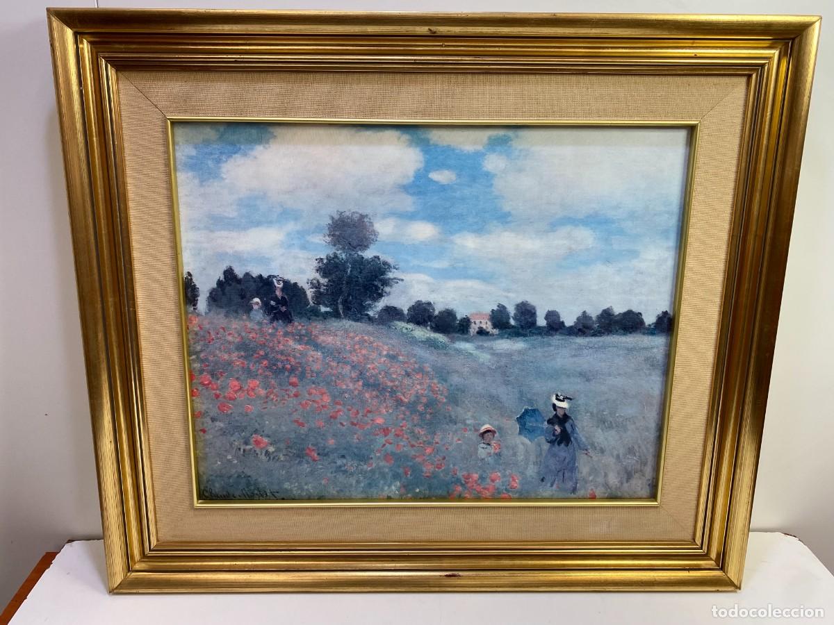 Otros objetos de arte: CUADRO LITOGRAF&Iacute;A COPIA &rdquo;LAS AMAPOLAS&rdquo; C. MONET - Foto 2