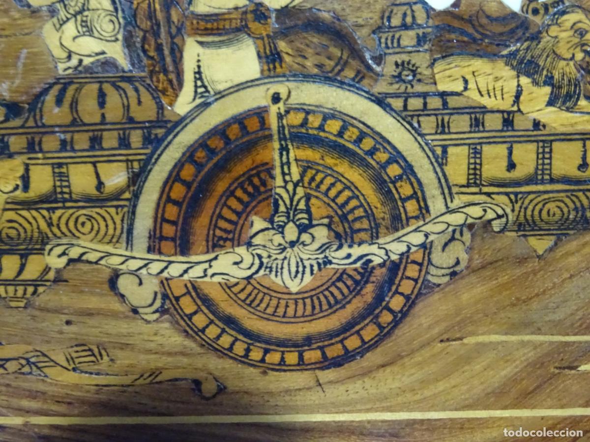 Otros objetos de arte: TABLA DE MADERA NO LE CON MARQUETERIA. ARTE ORIENTAL. - Foto 12