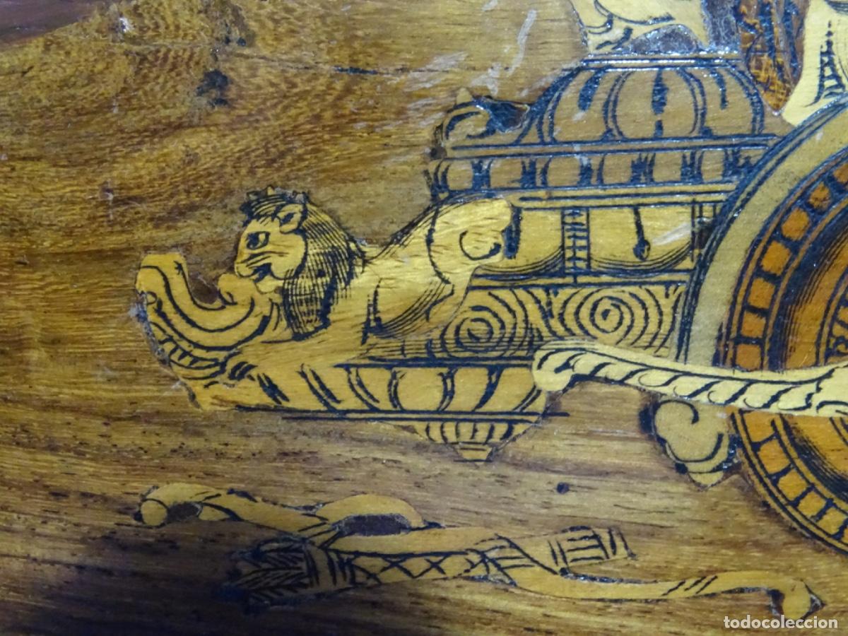 Otros objetos de arte: TABLA DE MADERA NO LE CON MARQUETERIA. ARTE ORIENTAL. - Foto 13