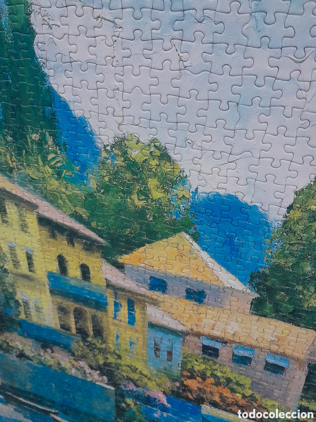 Otros objetos de arte: Cuadro puzzle pueblo pesquero - Foto 2