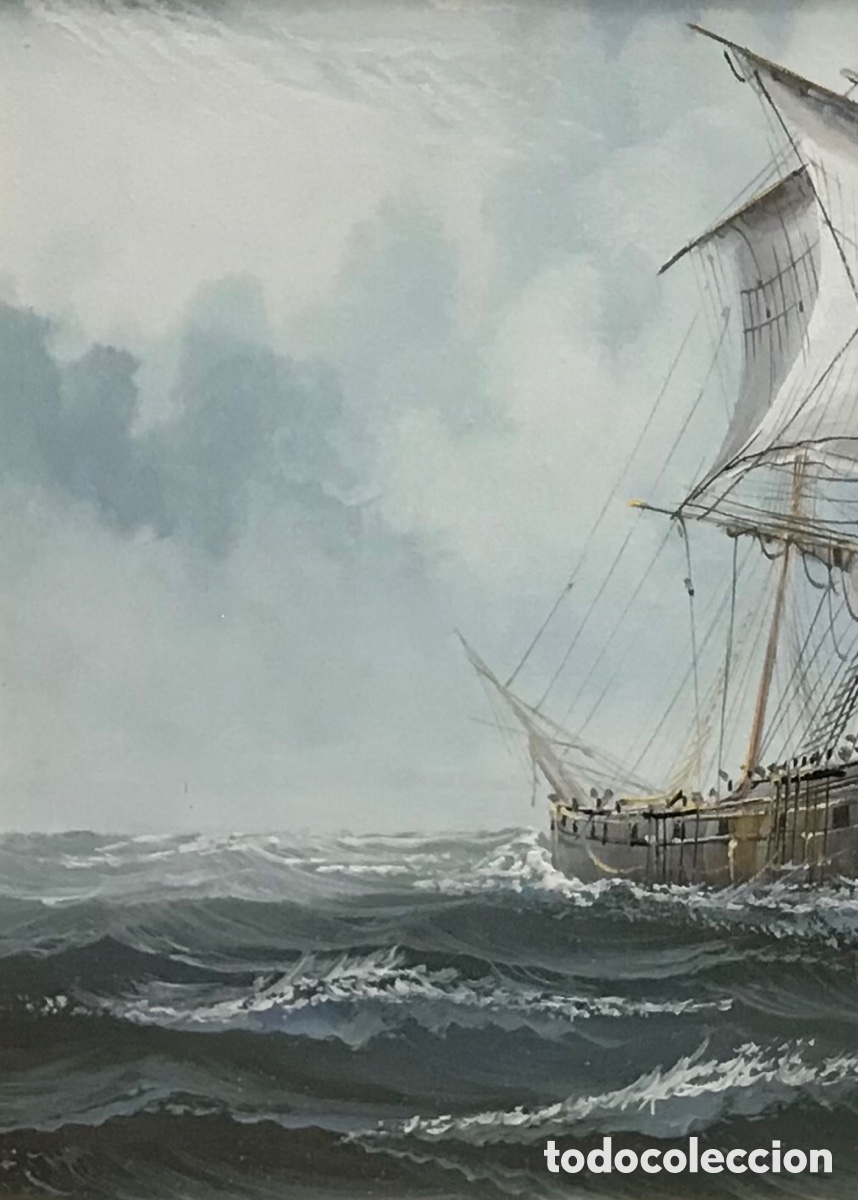 Otros objetos de arte: &ldquo;Clipper en Alta Mar&rdquo; AmBrose, S.XX - Foto 4