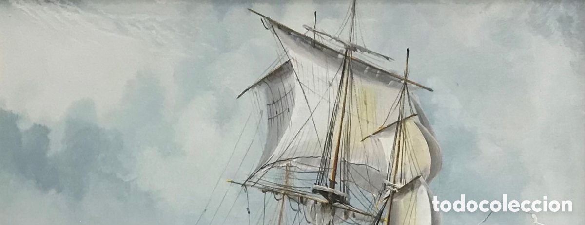 Otros objetos de arte: &ldquo;Clipper en Alta Mar&rdquo; AmBrose, S.XX - Foto 6