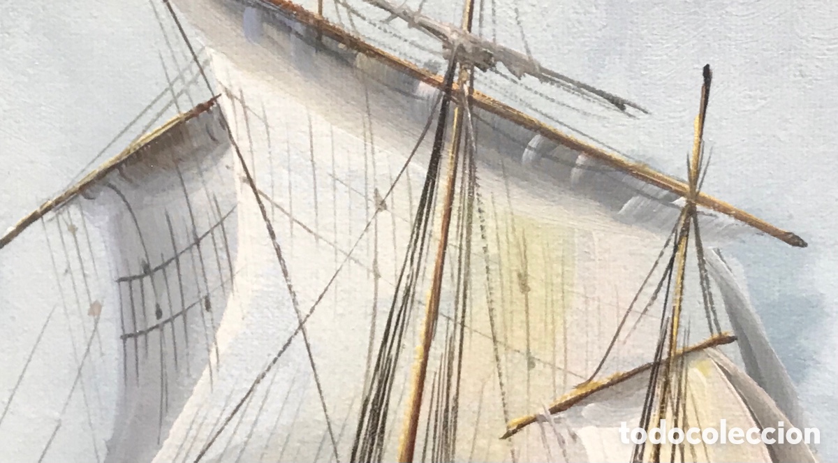 Otros objetos de arte: &ldquo;Clipper en Alta Mar&rdquo; AmBrose, S.XX - Foto 12