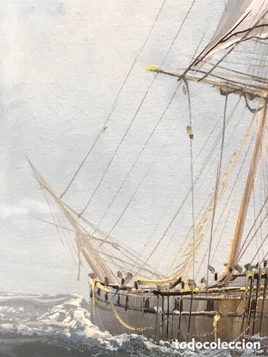 Otros objetos de arte: &ldquo;Clipper en Alta Mar&rdquo; AmBrose, S.XX - Foto 14