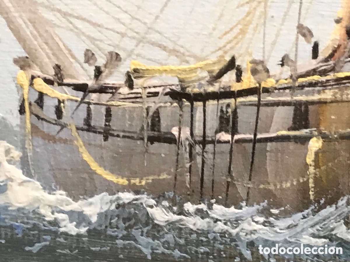 Otros objetos de arte: &ldquo;Clipper en Alta Mar&rdquo; AmBrose, S.XX - Foto 16