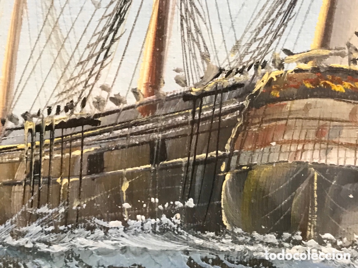 Otros objetos de arte: &ldquo;Clipper en Alta Mar&rdquo; AmBrose, S.XX - Foto 17