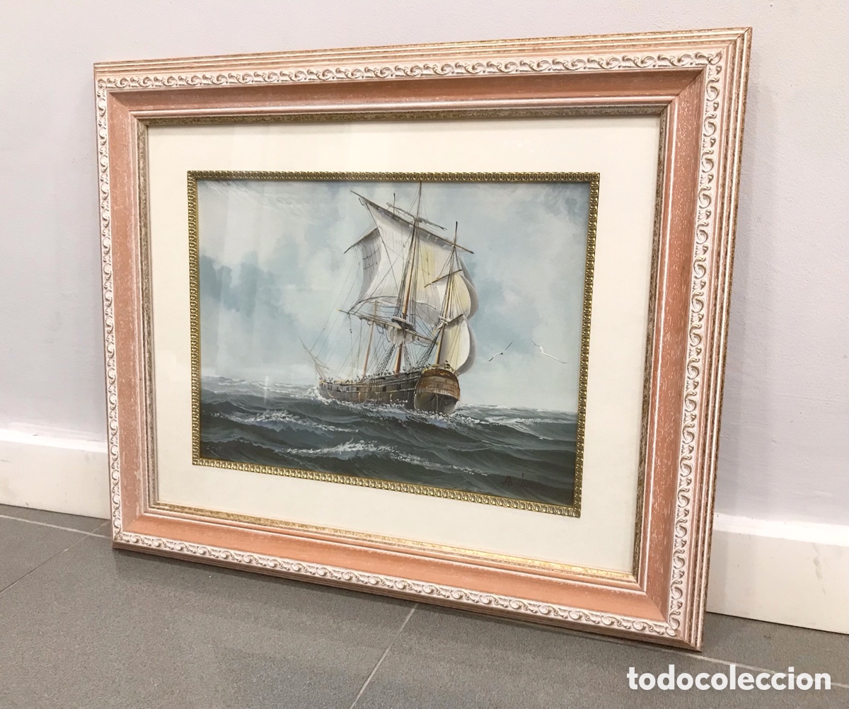 Otros objetos de arte: &ldquo;Clipper en Alta Mar&rdquo; AmBrose, S.XX - Foto 25