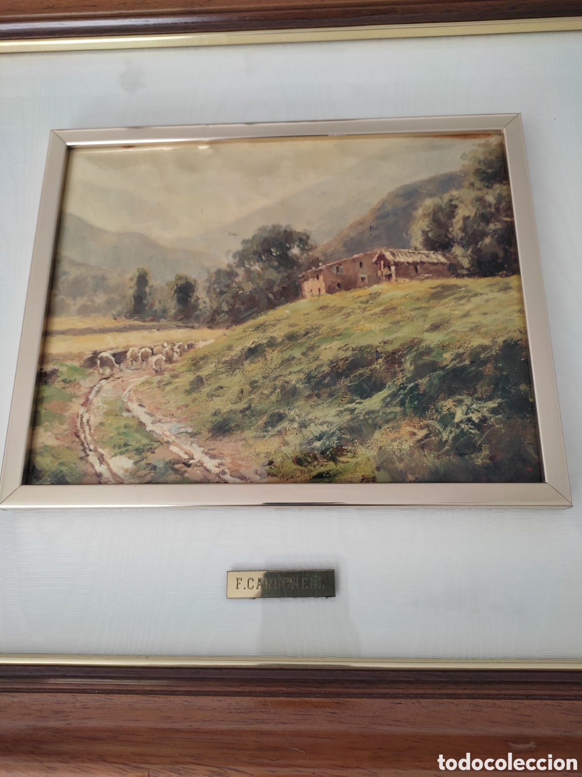 Otros objetos de arte: Cuadro pintura esmalte F.Carbonell - Foto 2