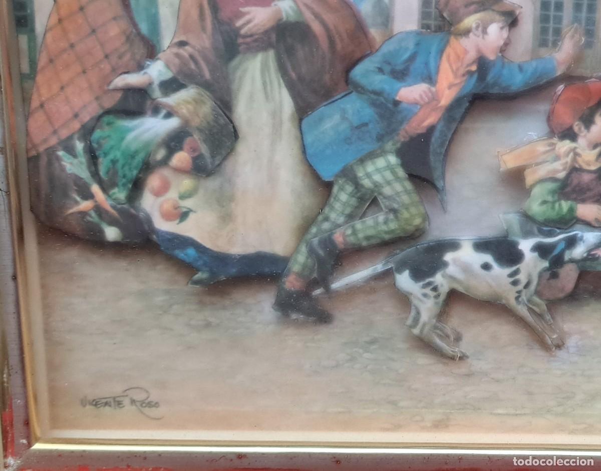 Otros objetos de arte: Cuadro esmaltado en relieve de Vicente Roso - Foto 4