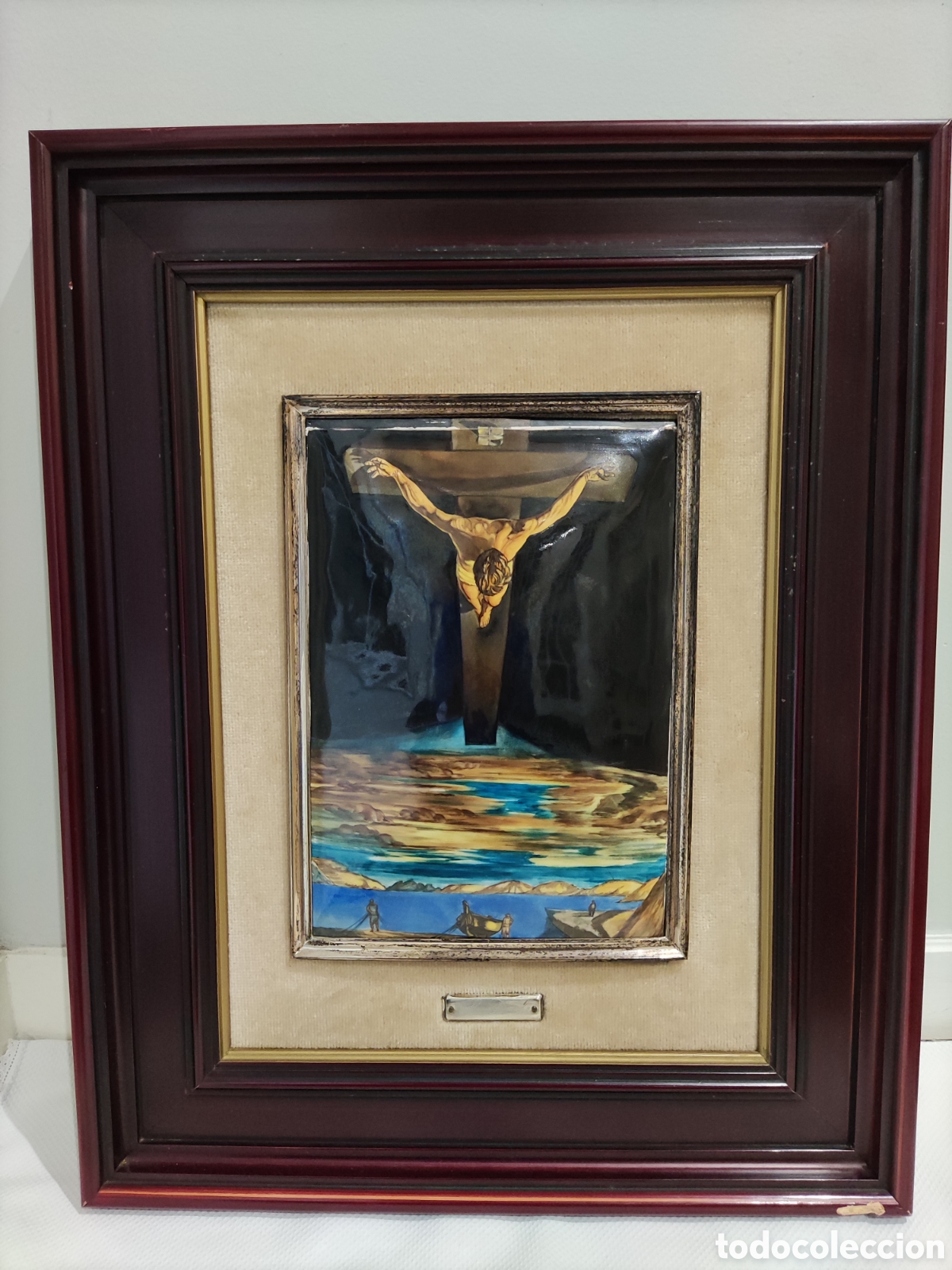Otros objetos de arte: Esmalte Cristo de Dali - Foto 1