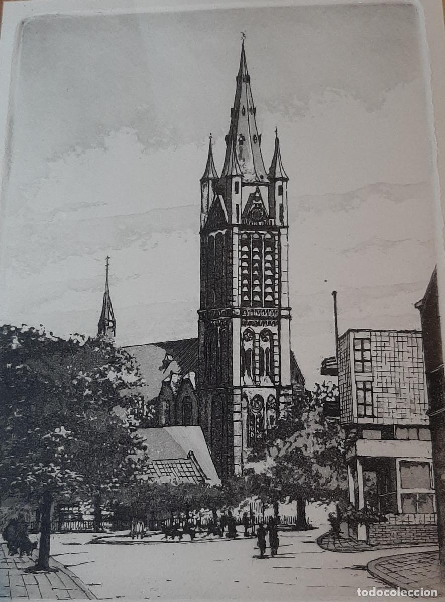Otros objetos de arte: Cuadro de Torre de la iglesia de San Vito en Hilversum en Holanda - Foto 5