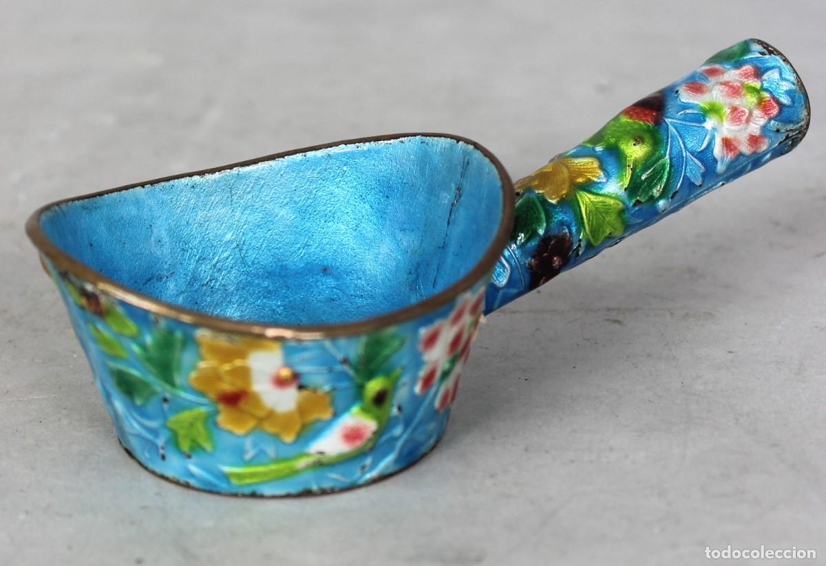 Otros objetos de arte: Cazo Bronce y Esmalte China siglo XIX - Foto 1