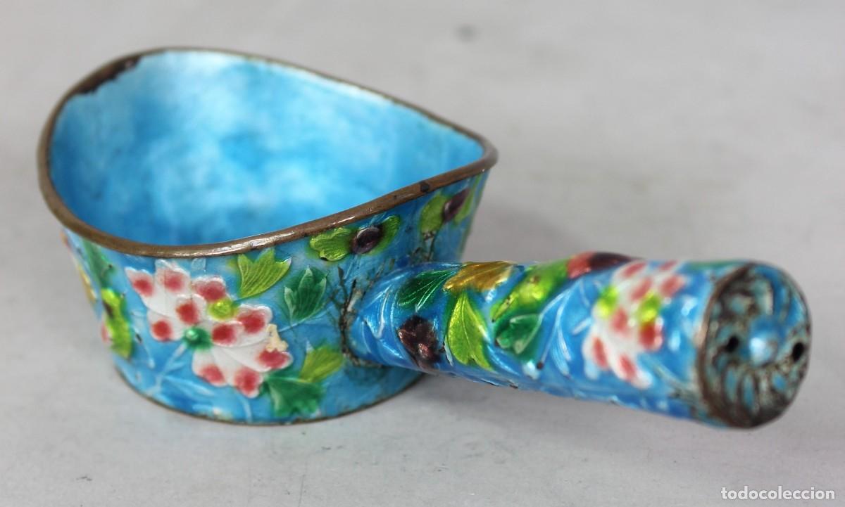 Otros objetos de arte: Cazo Bronce y Esmalte China siglo XIX - Foto 2
