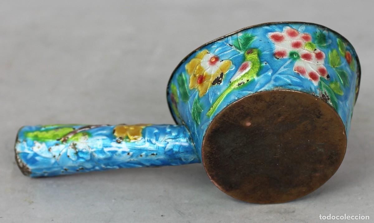 Otros objetos de arte: Cazo Bronce y Esmalte China siglo XIX - Foto 5