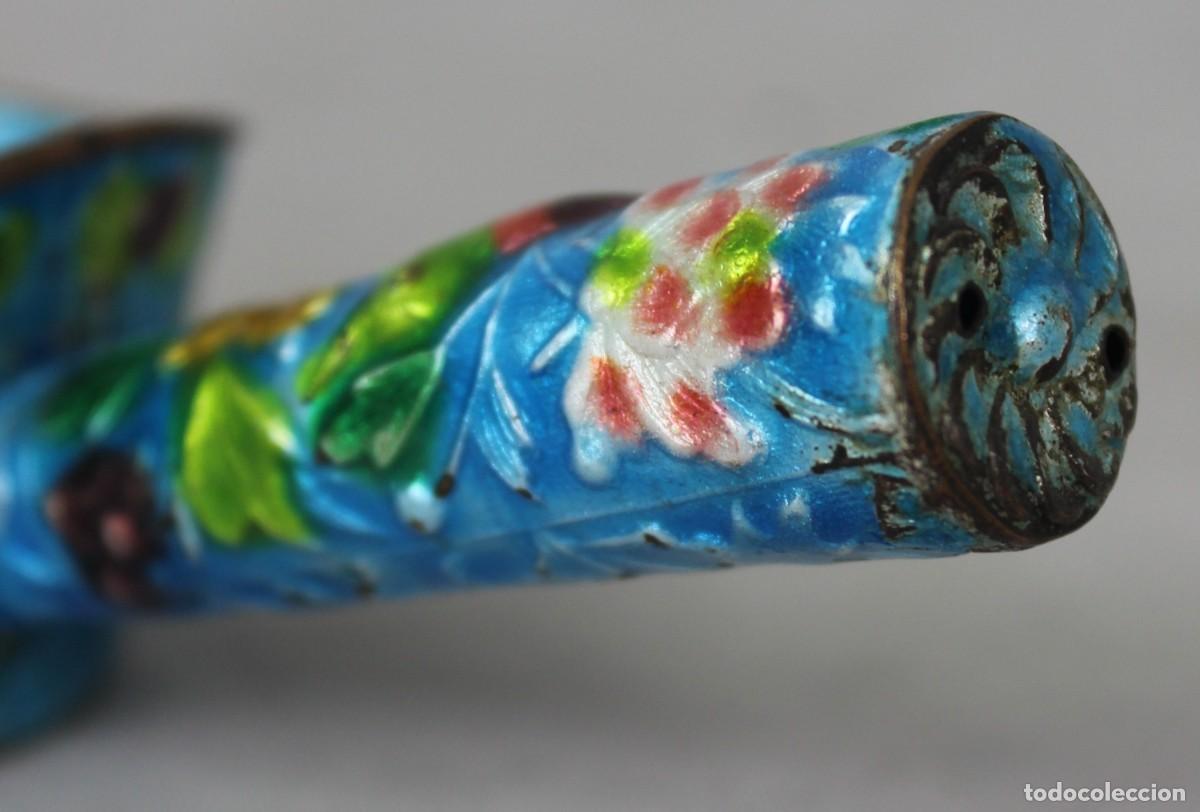 Otros objetos de arte: Cazo Bronce y Esmalte China siglo XIX - Foto 7