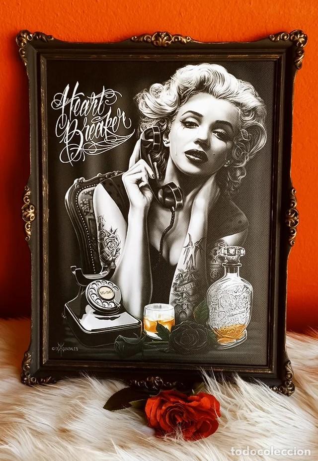 Otros objetos de arte: Cuadro Marilyn Heart Breaker - (45x34cm) - Foto 1
