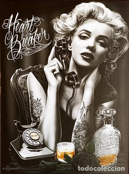 Otros objetos de arte: Cuadro Marilyn Heart Breaker - (45x34cm) - Foto 2