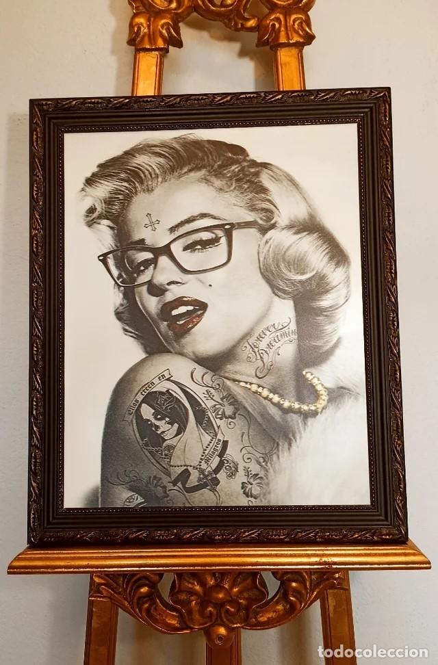 Otros objetos de arte: Cuadro Marilyn Tattoo - (67x57cm) - Foto 1
