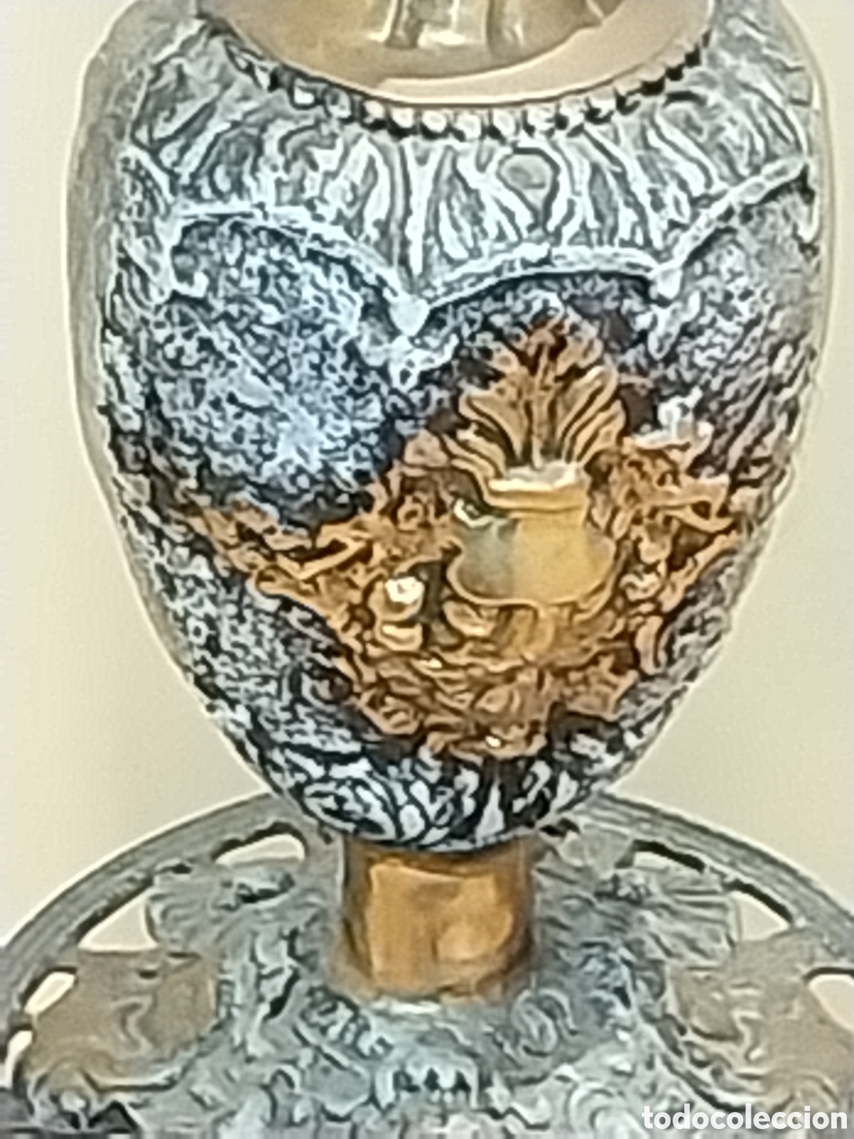 Otros objetos de arte: Jarr&oacute;n d bronce con esmaltados al fuego. - Foto 1