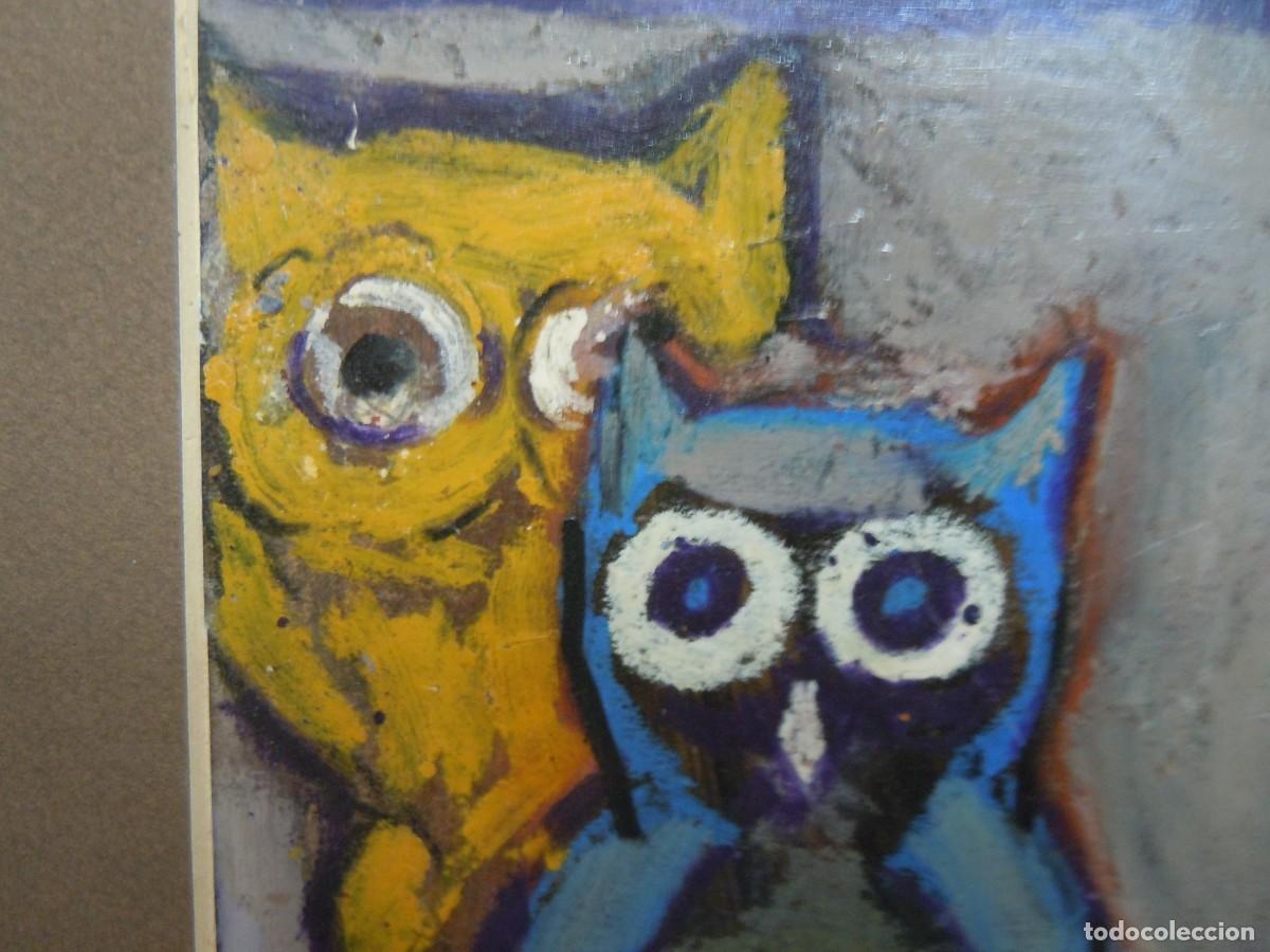 Otros objetos de arte: Cuadro b&uacute;hos - (44x35cm) - Foto 4