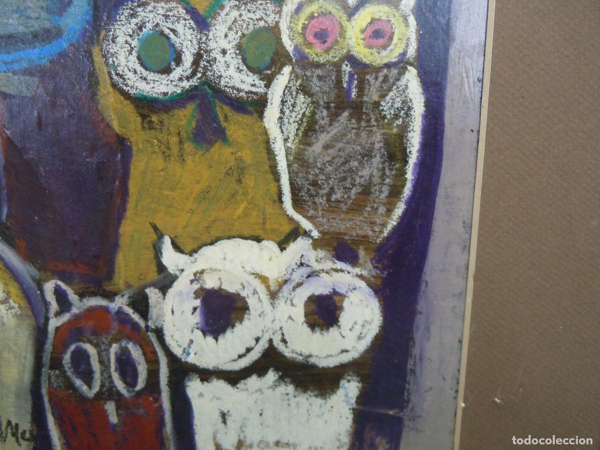 Otros objetos de arte: Cuadro b&uacute;hos - (44x35cm) - Foto 5