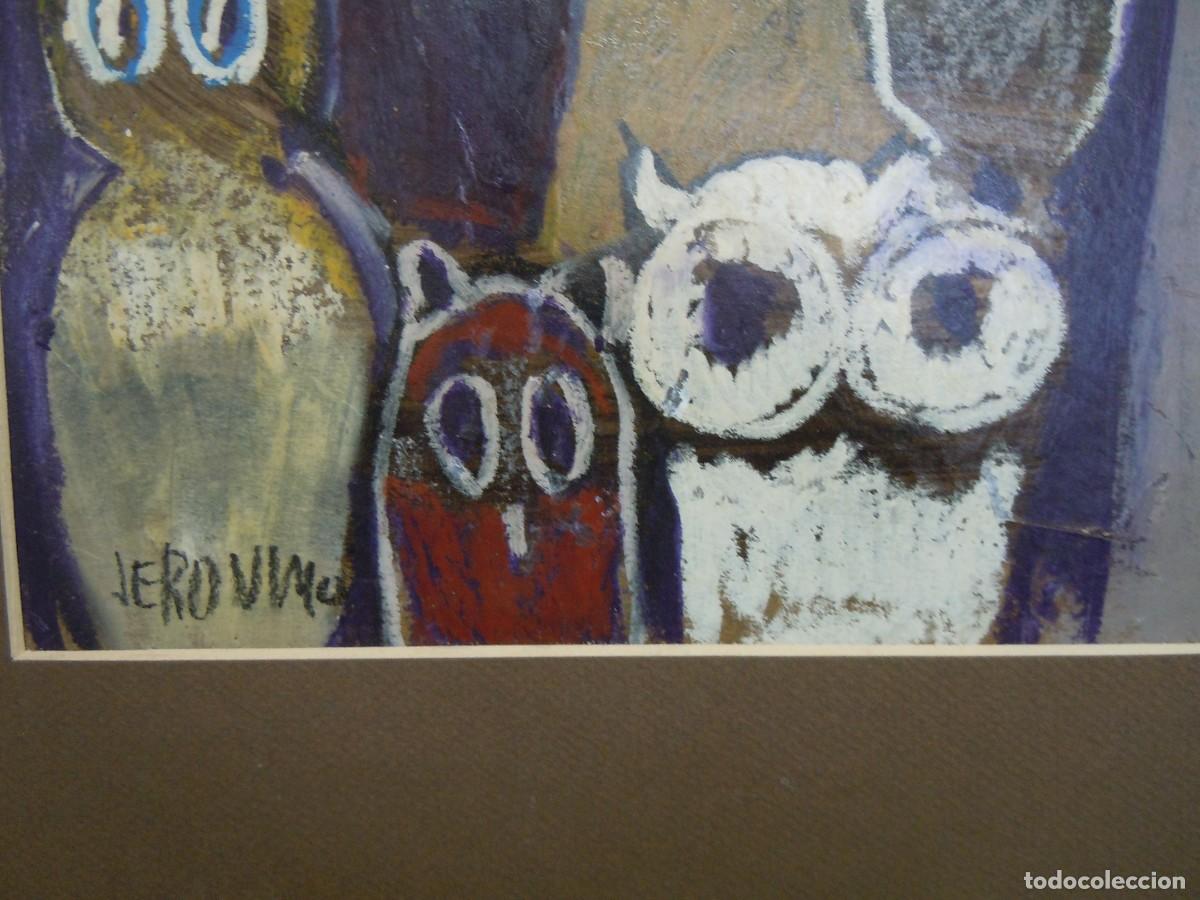 Otros objetos de arte: Cuadro b&uacute;hos - (44x35cm) - Foto 6