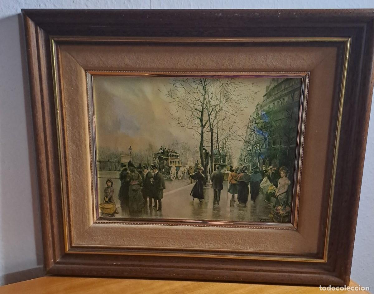 Otros objetos de arte: CUADRO ESMALTADO, CON IM&Aacute;GEN DE LOS A&Ntilde;OS 60. - Foto 1
