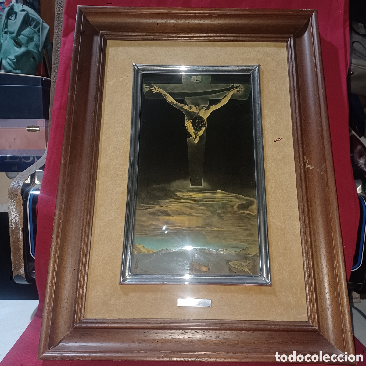 Otros objetos de arte: Cuadro esmaltado del Cristo de Dal&iacute; - Foto 1