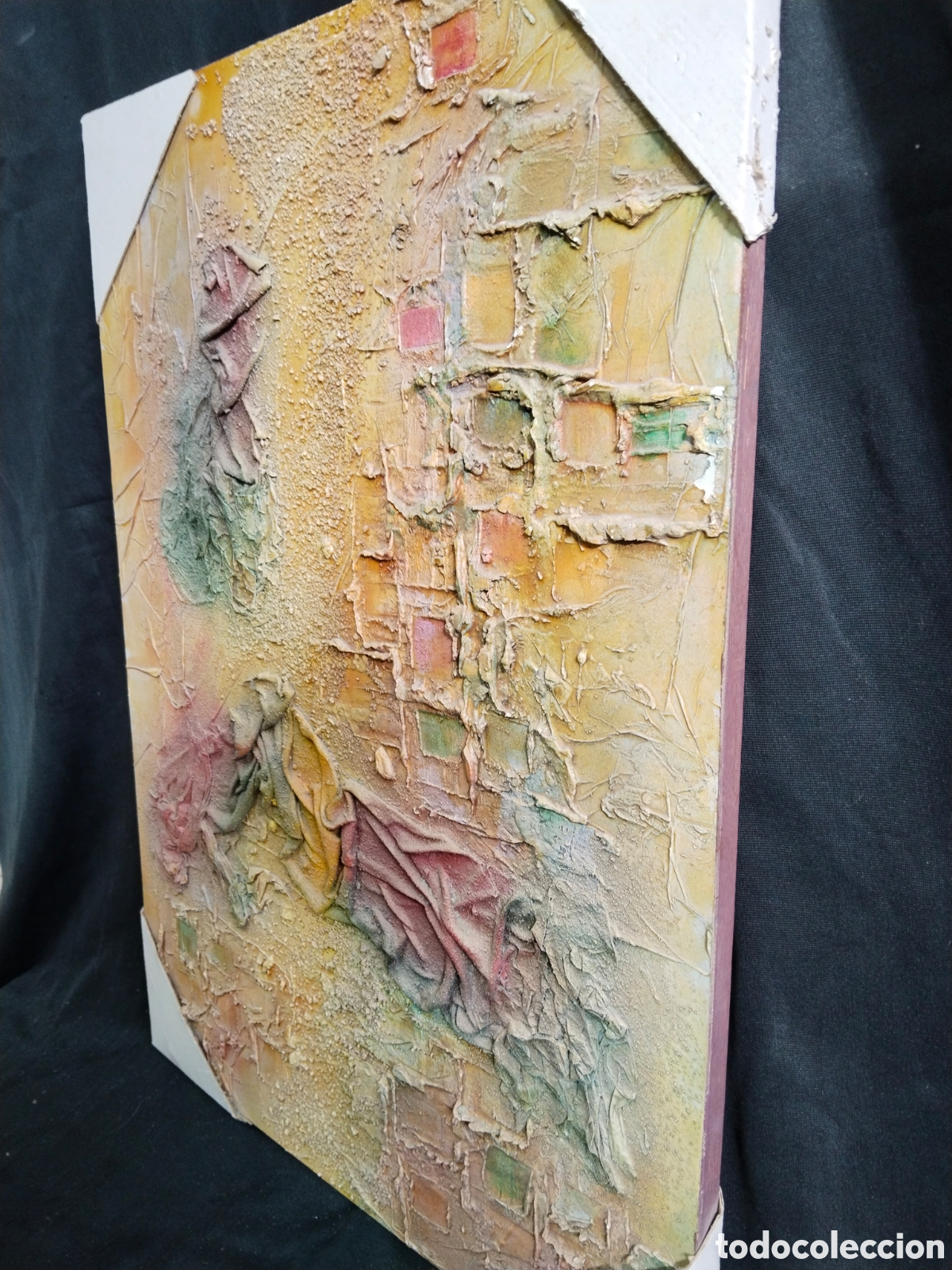 Otros objetos de arte: Cuadro abstracto en amarillo - Foto 3
