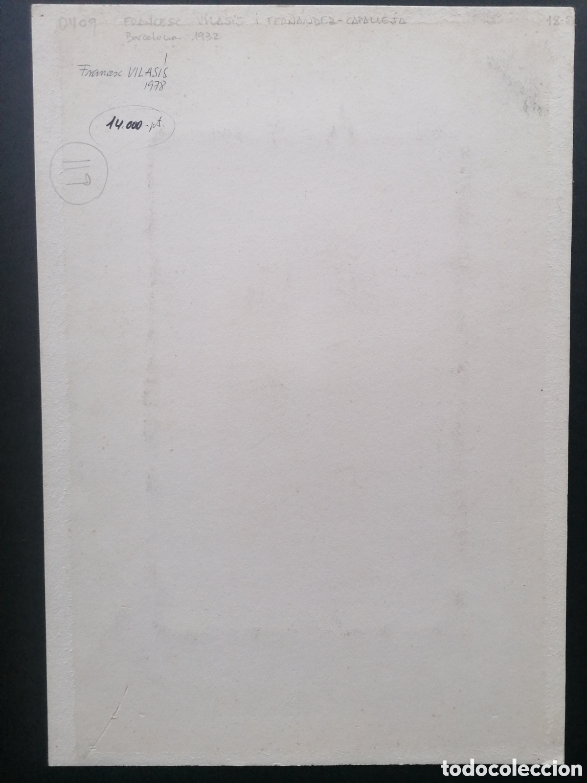 Otros objetos de arte: Francesc Vilasis Capalleja. Original. - Foto 5