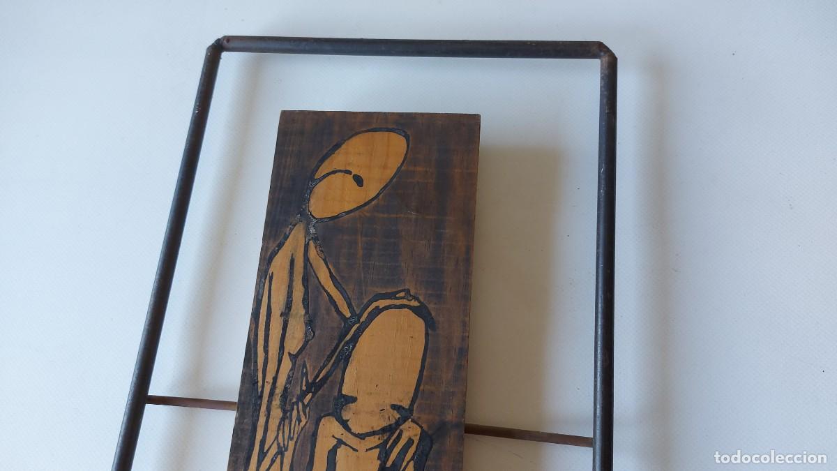 Otros objetos de arte: CUADRO PIROGRABADO Y CARBONCILLO - Foto 2