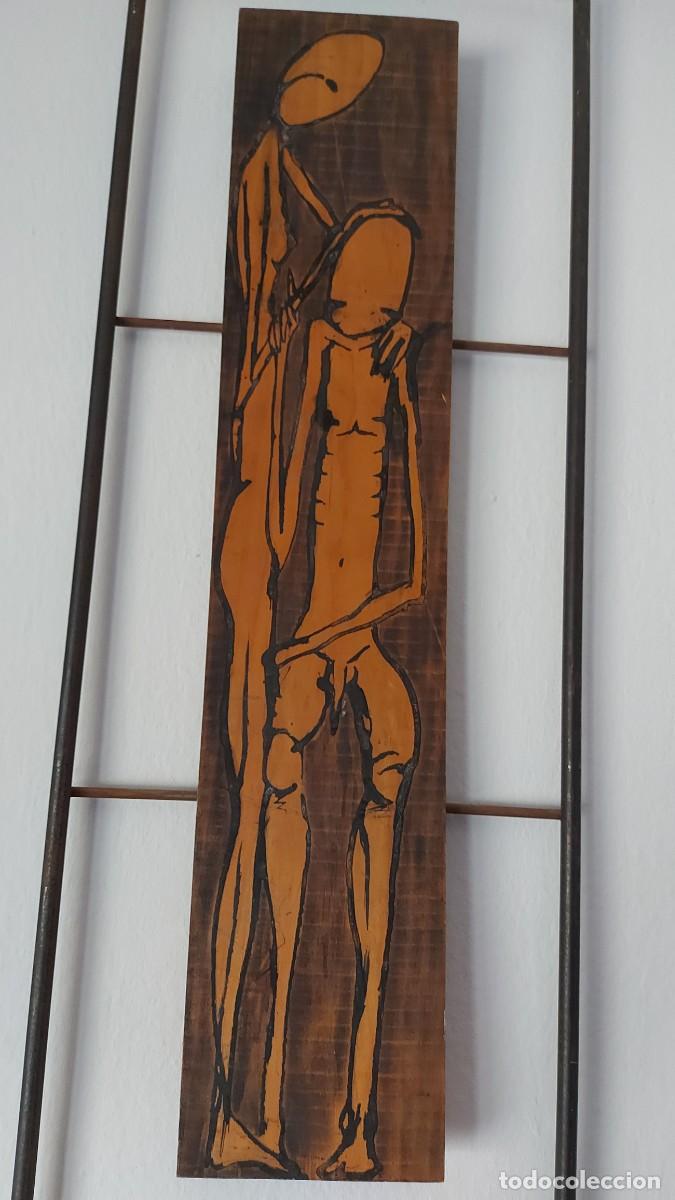 Otros objetos de arte: CUADRO PIROGRABADO Y CARBONCILLO - Foto 6