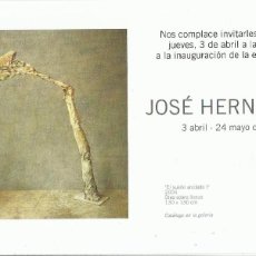 Otros Objetos de Arte: JOSÉ HERNÁNDEZ. DÍPTICO EXPOSICIÓN. 2008. 3 PUNTS. BARCELONA. 21X10,5 CM.