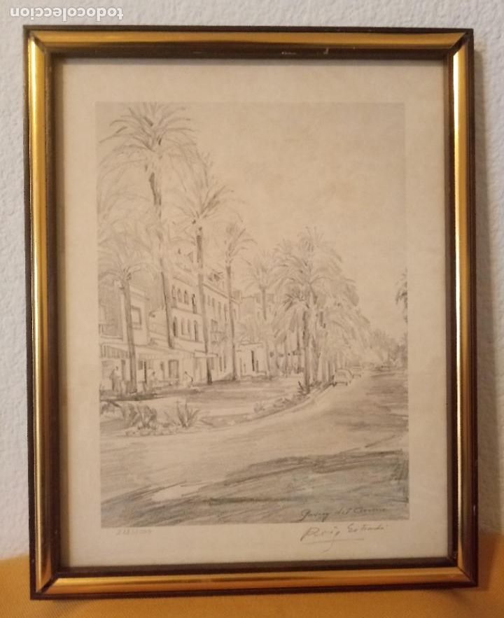 Otros objetos de arte: CUADRO CON LITOGRAF&Iacute;A - ROIG ESTRAD&Eacute; - Foto 1