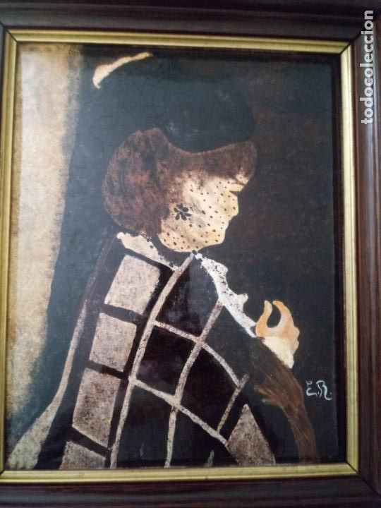 Otros objetos de arte: CUADRO ESMALTADO - ELVIRA - Foto 2