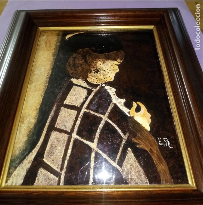 Otros objetos de arte: CUADRO ESMALTADO - ELVIRA - Foto 3