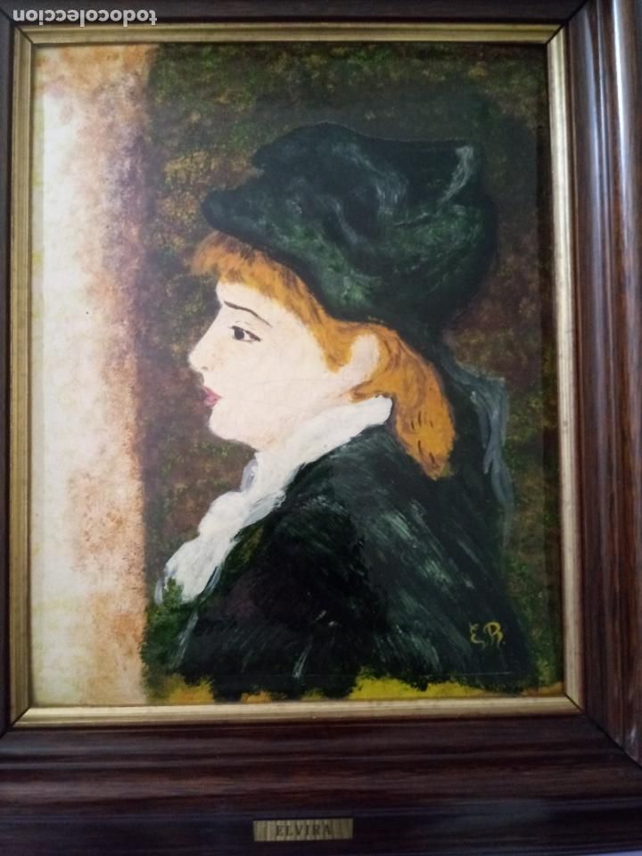 Otros objetos de arte: CUADRO ESMALTADO - ELVIRA - Foto 1