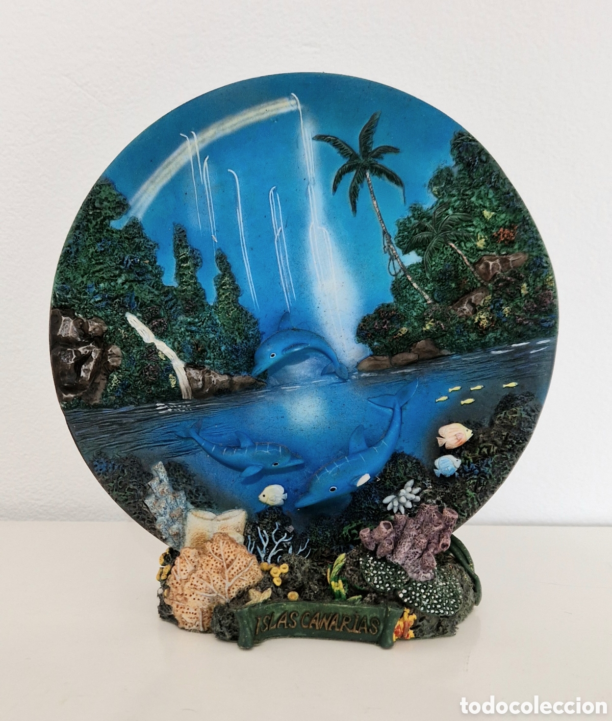 Otros objetos de arte: PLATO SOUVENIR ISLAS CANARIAS - Foto 1