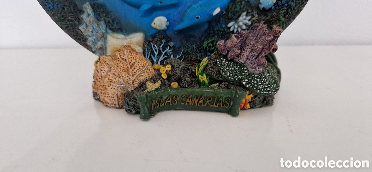 Otros objetos de arte: PLATO SOUVENIR ISLAS CANARIAS - Foto 3