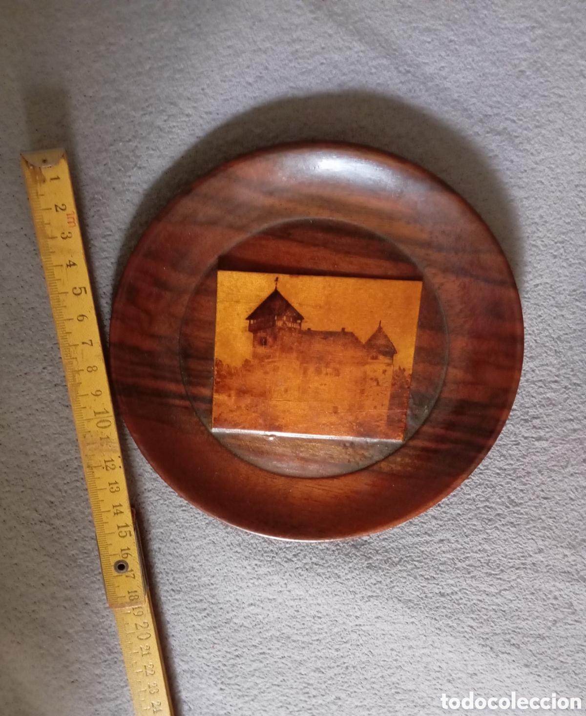 Otros objetos de arte: Platitos de madera lote de 2 - Foto 2
