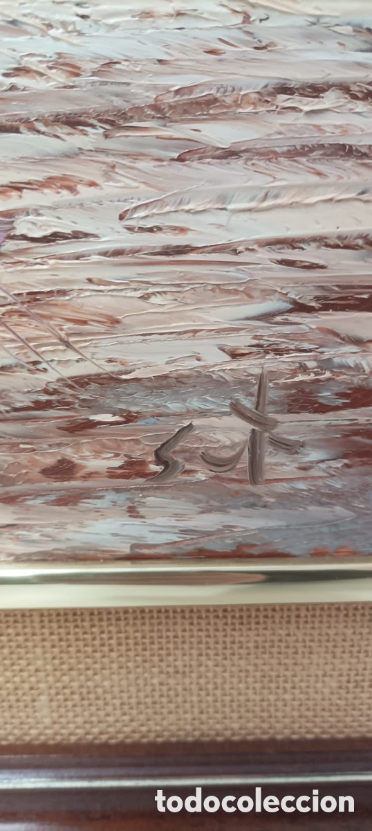 Otros objetos de arte: CUADRO OLEO SOBRE TABLA CON FIRMA - Foto 5