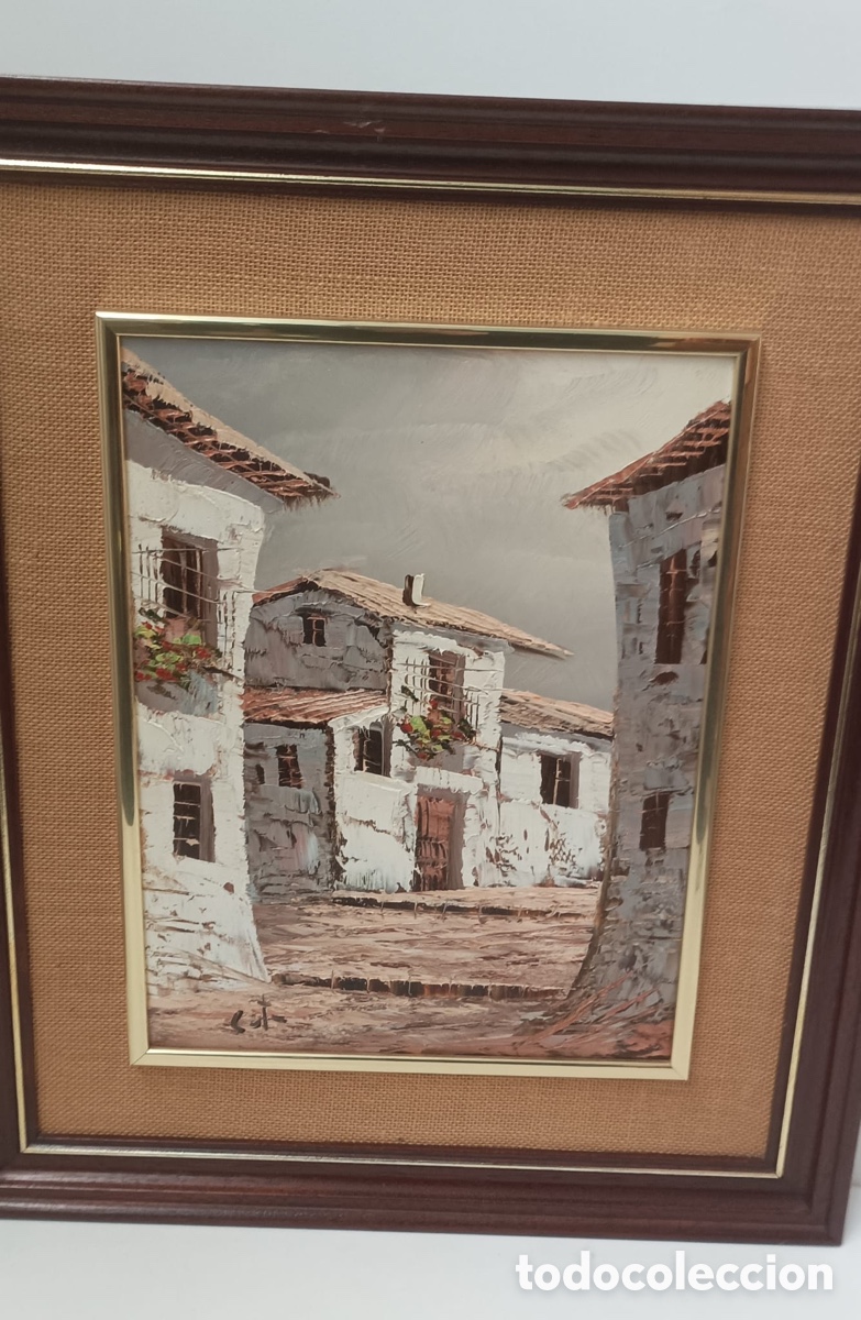 Otros objetos de arte: CUADRO OLEO SOBRE TABLA CON FIRMA - Foto 3