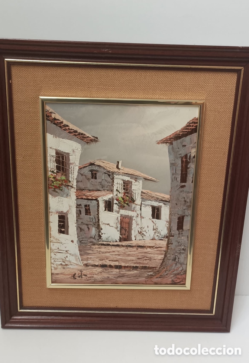 Otros objetos de arte: CUADRO OLEO SOBRE TABLA CON FIRMA - Foto 1