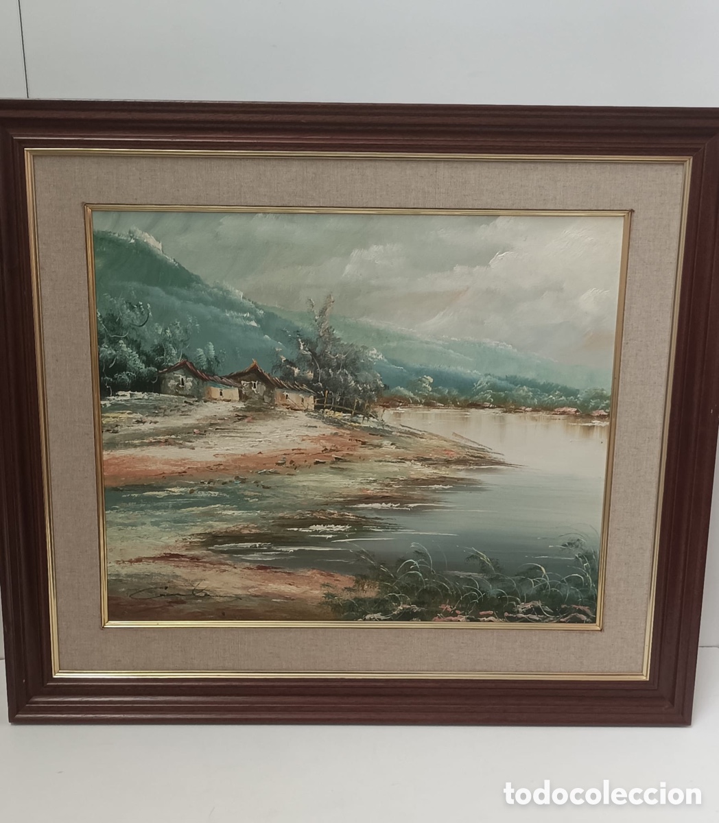 Otros objetos de arte: CUADRO OLEO SOBRE LIENZO CON FIRMA - Foto 1