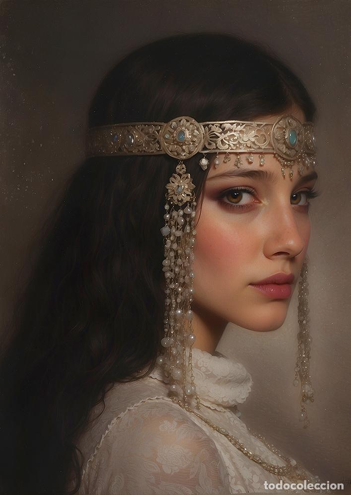Otros objetos de arte: ASTRID - IMPRESI&Oacute;N EN LIENZO DE ALGOD&Oacute;N ( 73 X 54 cm ) - Foto 1