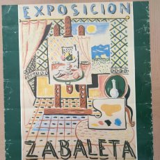 Otros Objetos de Arte: CARTEL EXPOSICIÓN HOMENAJE ZABALETA 1986